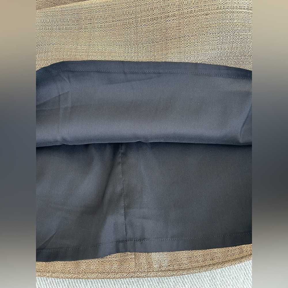 Burberry Women’s Brown Metallic Mini Skirt Lined Authentic Sz 8 NEW - Picture 8 of 12